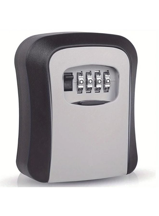 Gray Combination Key Lock Box Wall Mount Secure Code Lockbox for House Car Keys - Image 1